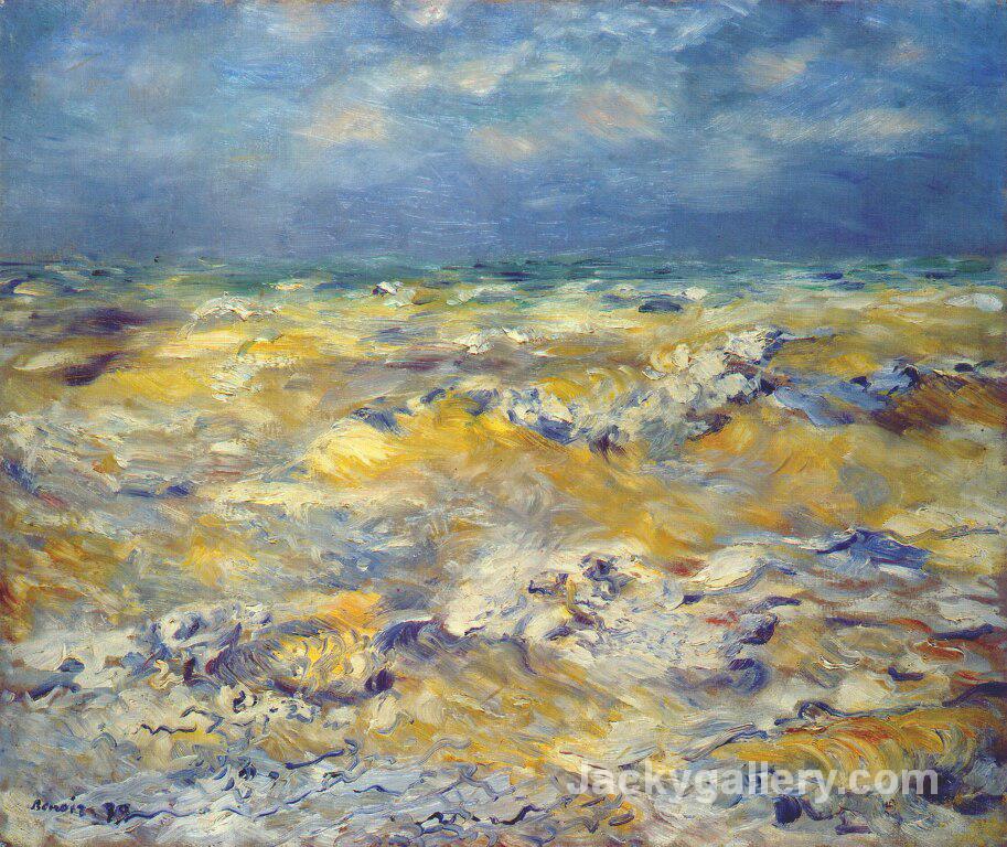Seascape near berneval by Pierre Auguste Renoir paintings reproduction